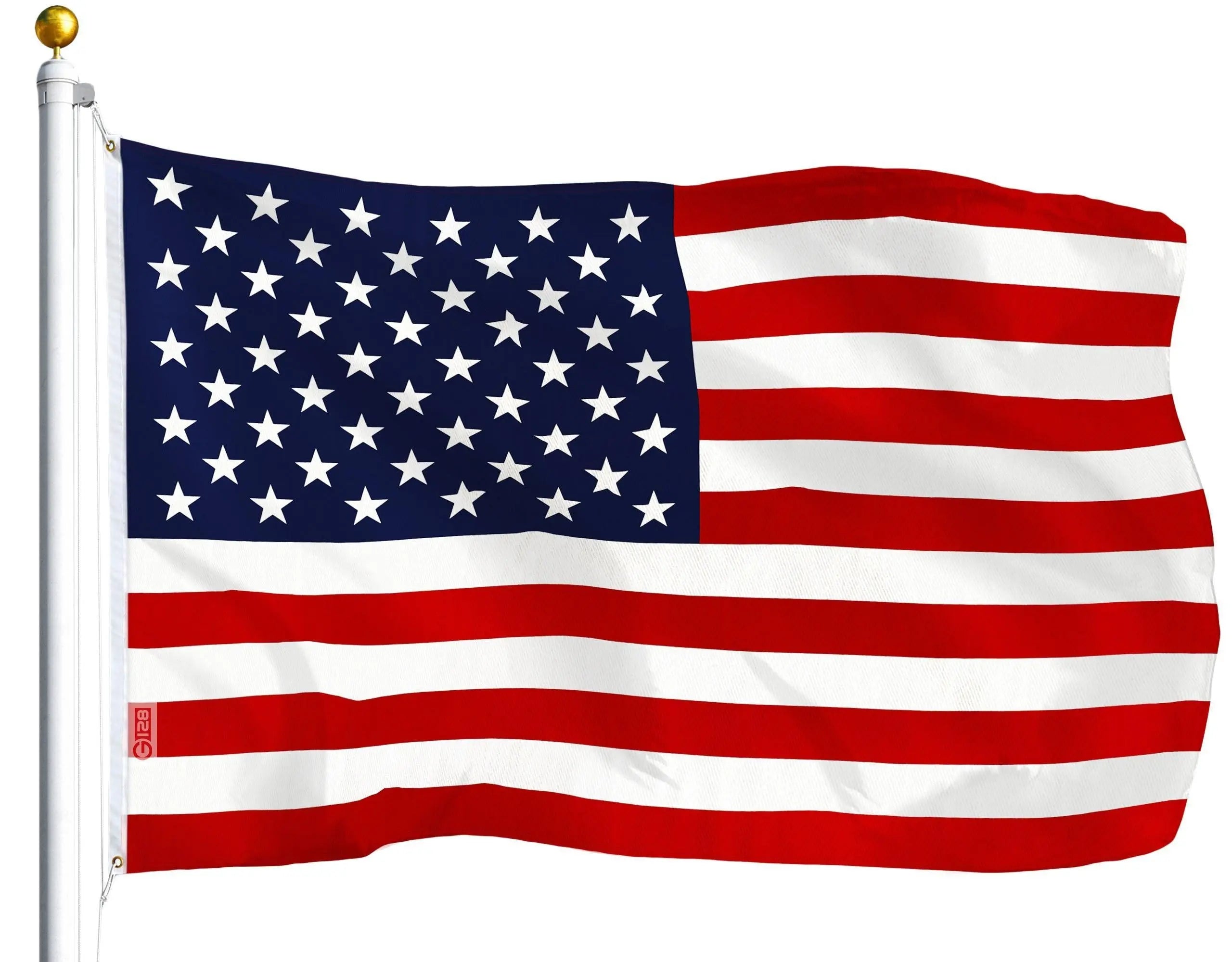 G128 Combo Pack: USA American Flag 3x5 Ft 75D Printed Stars & United Kingdom (Union Jack) Flag 3x5 Ft 75D Printed G128
