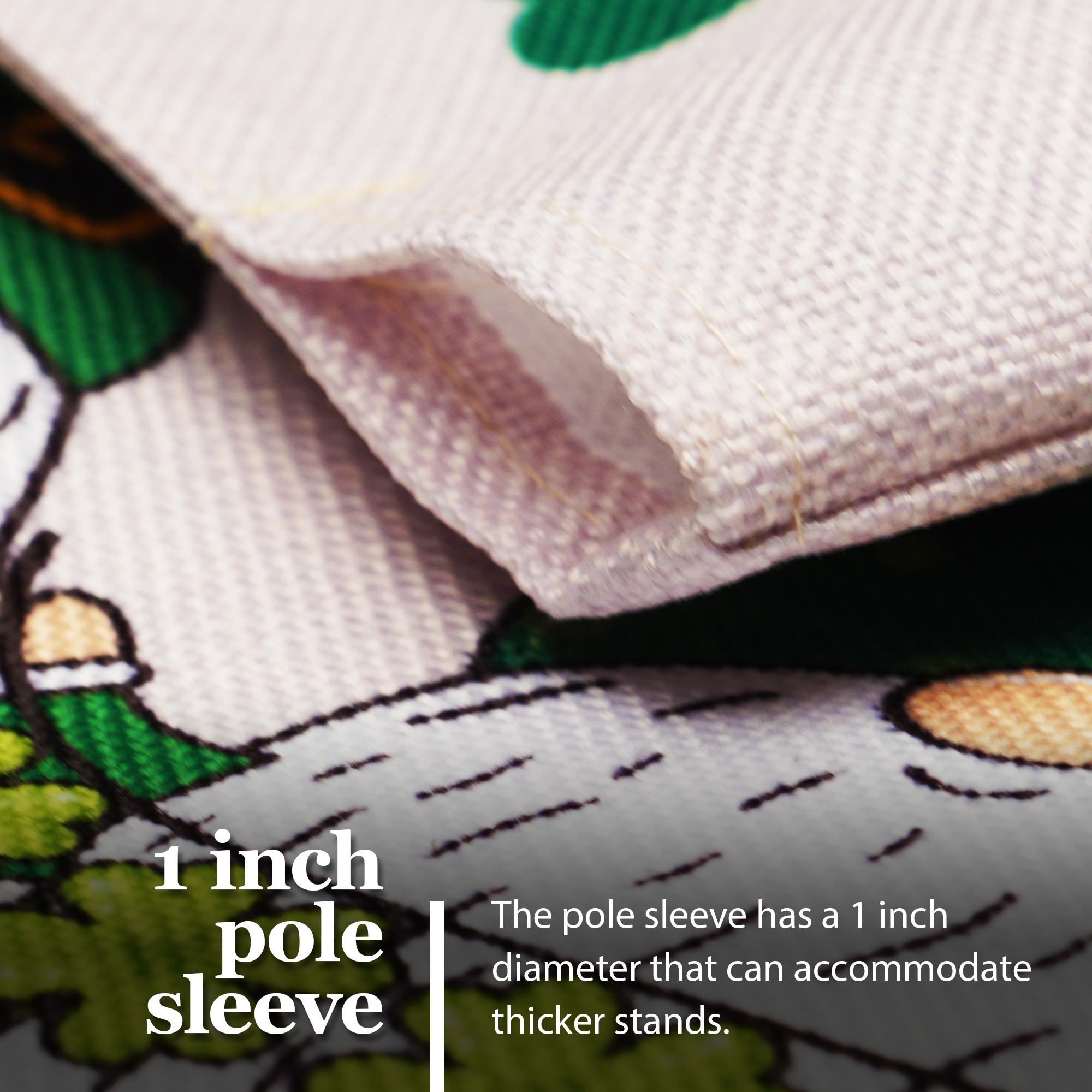 G128 Garden Flag Happy St. Patrick's Day Three Leprechaun Gnomes 12"x18" Burlap Fabric G128