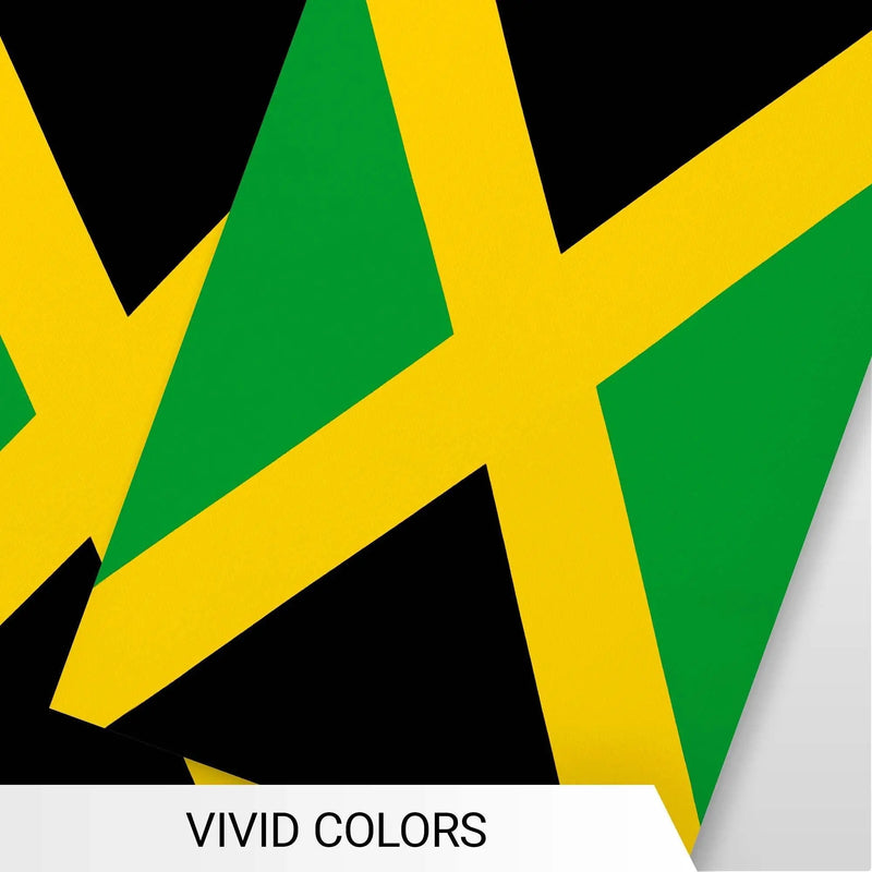 G128 Jamaica Jamaican Bunting Banner | Flag 8.2 x 5.5 Inch, Full String 33 Feet | Printed 150D Polyester, Decorations For Bar, School, Festival Events Celebration G128