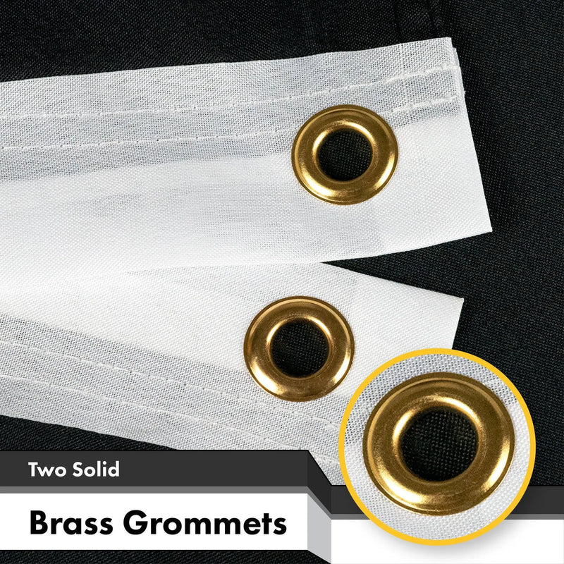 G128 - Jolly Roger Pirate Flag (Bones) 3x5 FT Printed Brass Grommets 150D Polyester Indoor/Outdoor - Much Thicker More Durable Than 100D 75D Polyester G128
