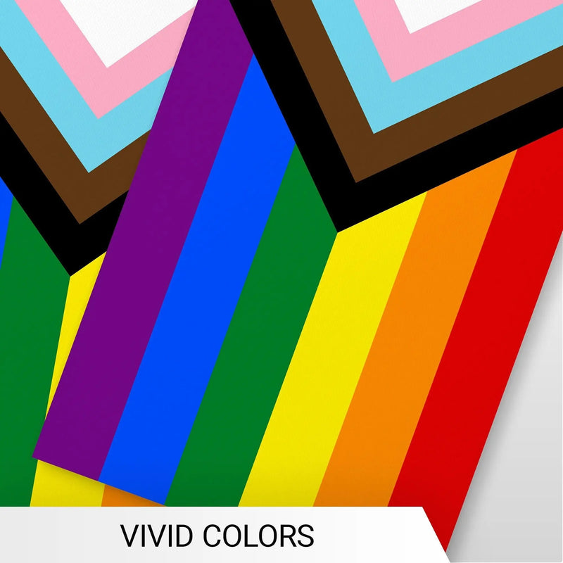 G128 LGBT Progress Rainbow Pride Bunting Banner | Flag 8.2 x 5.5 Inch, Full String 33 Feet | Printed 150D Polyester, Decorations For Bar, School, Festival Events Celebration G128