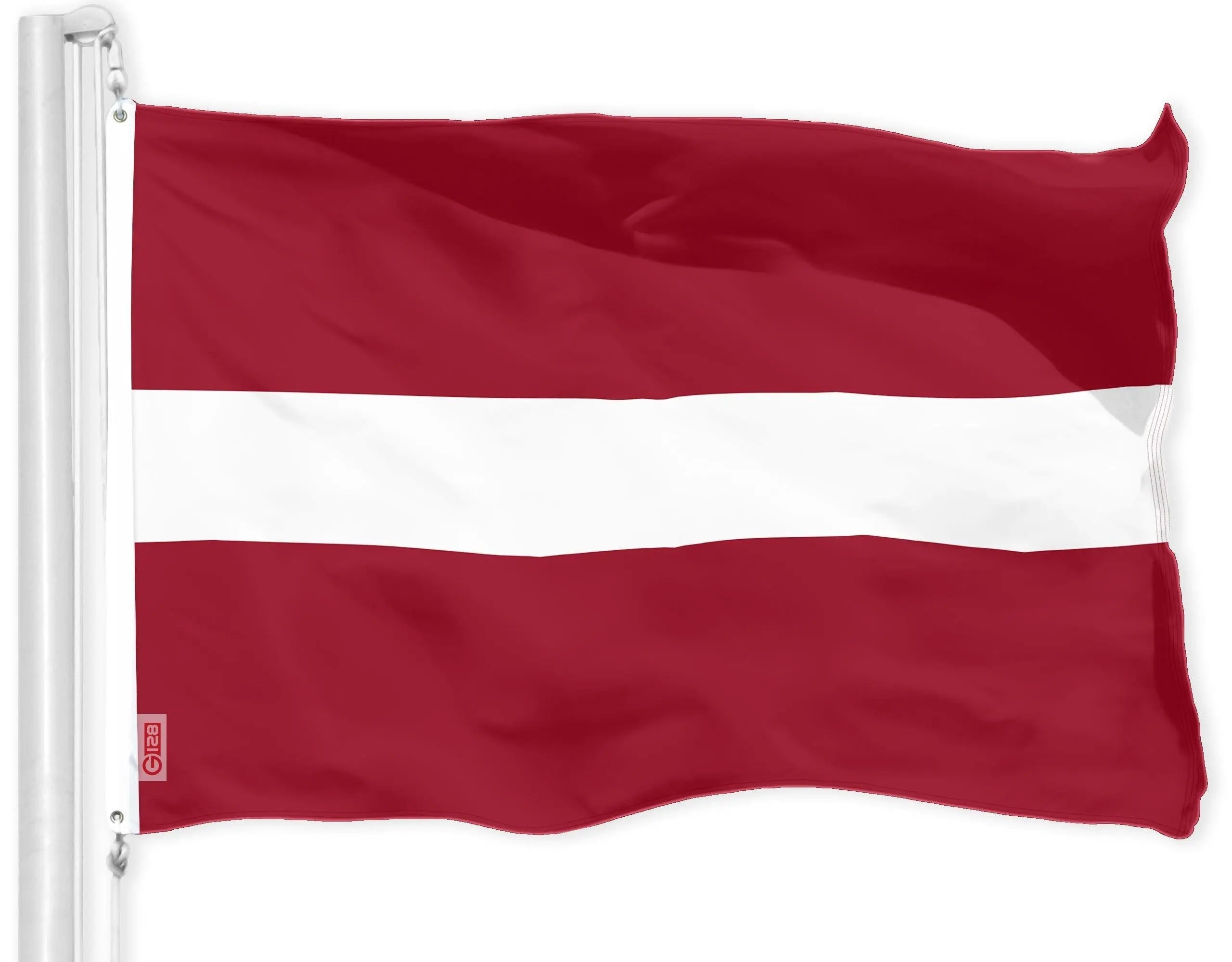 G128 Latvia Latvian Flag | 3x5 Ft | Printed 150D Polyester - Indoor/Outdoor, Vibrant Colors, Brass Grommets, Quality Polyester, Much Thicker More Durable Than 100D 75D Polyester G128