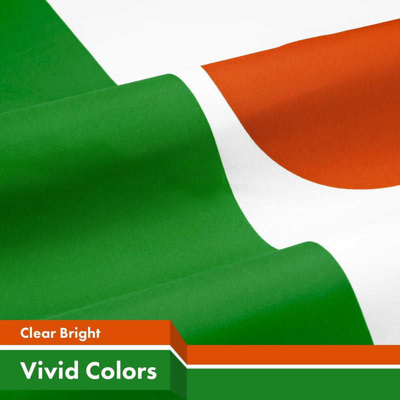 G128 Niger Nigerien Flag | 3x5 Ft | LiteWeave Pro Series Printed 150D Polyester | Country Flag, Indoor/Outdoor, Vibrant Colors, Brass Grommets, Thicker and More Durable Than 100D 75D Polyester G128