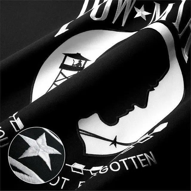 G128 POW MIA Flag Embroidered 2.5x4 FT Spun Polyester G128