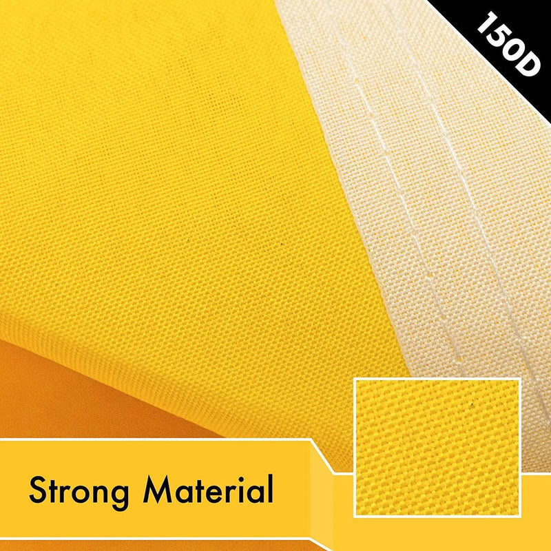 G128 Solid Golden Yellow Color Flag | 3x5 feet | Printed 150D, Indoor/Outdoor, Vibrant Colors, Brass Grommets, Quality Polyester, Much Thicker More Durable Than 100D 75D Polyester G128