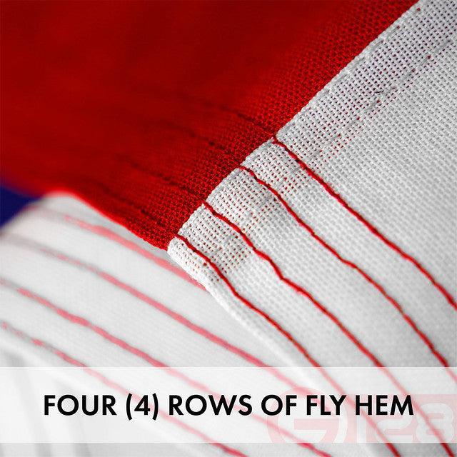 G128 Texas State Flag 6x10 FT 2-Pack Embroidered Stars Sewn Stripes Heavy Duty 220GSM Tough Spun Polyester Quality with Brass Grommets G128