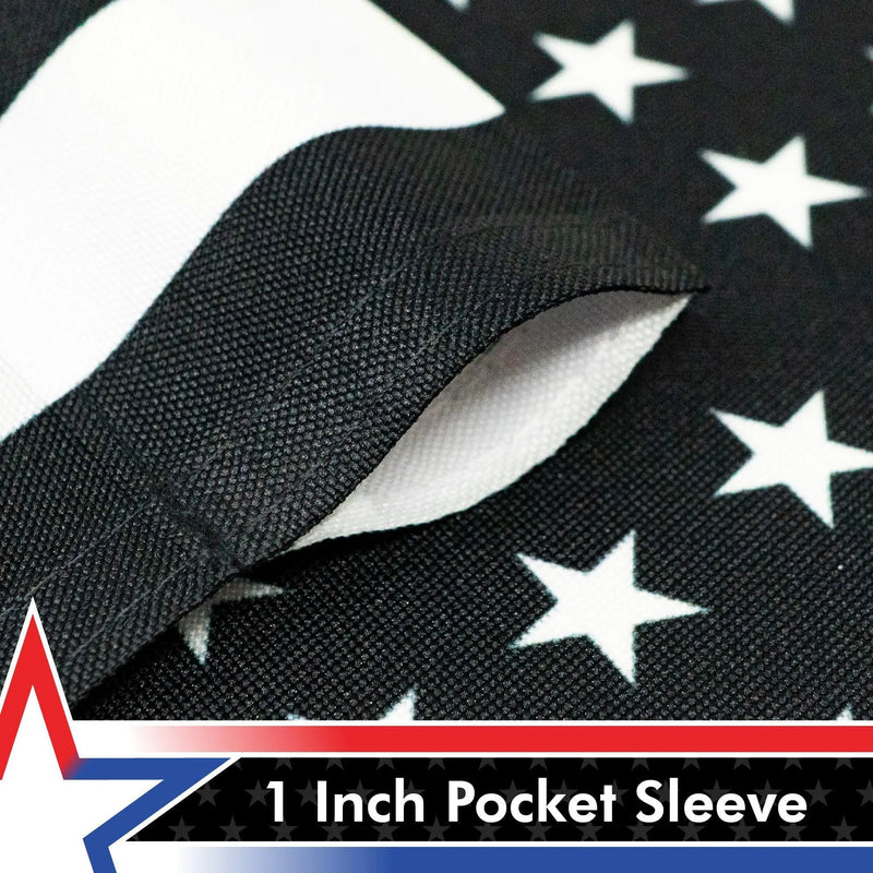 G128 Thin Blue Line Police & Thin Red Line Firefighter American Flag Garden Flag | 12x18 Inch | Printed 150D Polyester - Honoring Law Enforcement Officers First Responder Outdoor Flag G128