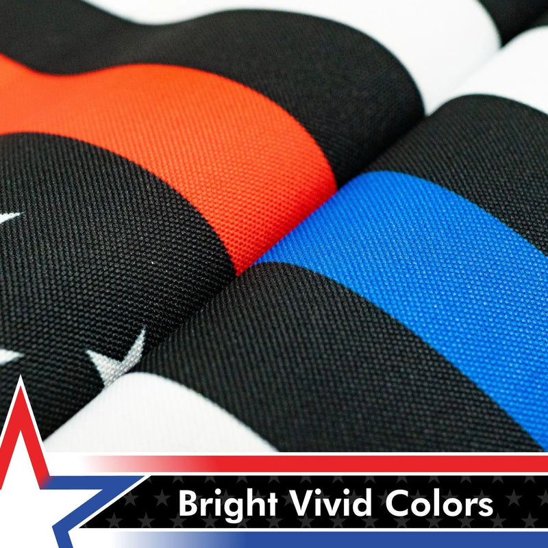 G128 Thin Blue Line Police & Thin Red Line Firefighter American Flag Garden Flag | 12x18 Inch | Printed 150D Polyester - Honoring Law Enforcement Officers First Responder Outdoor Flag G128