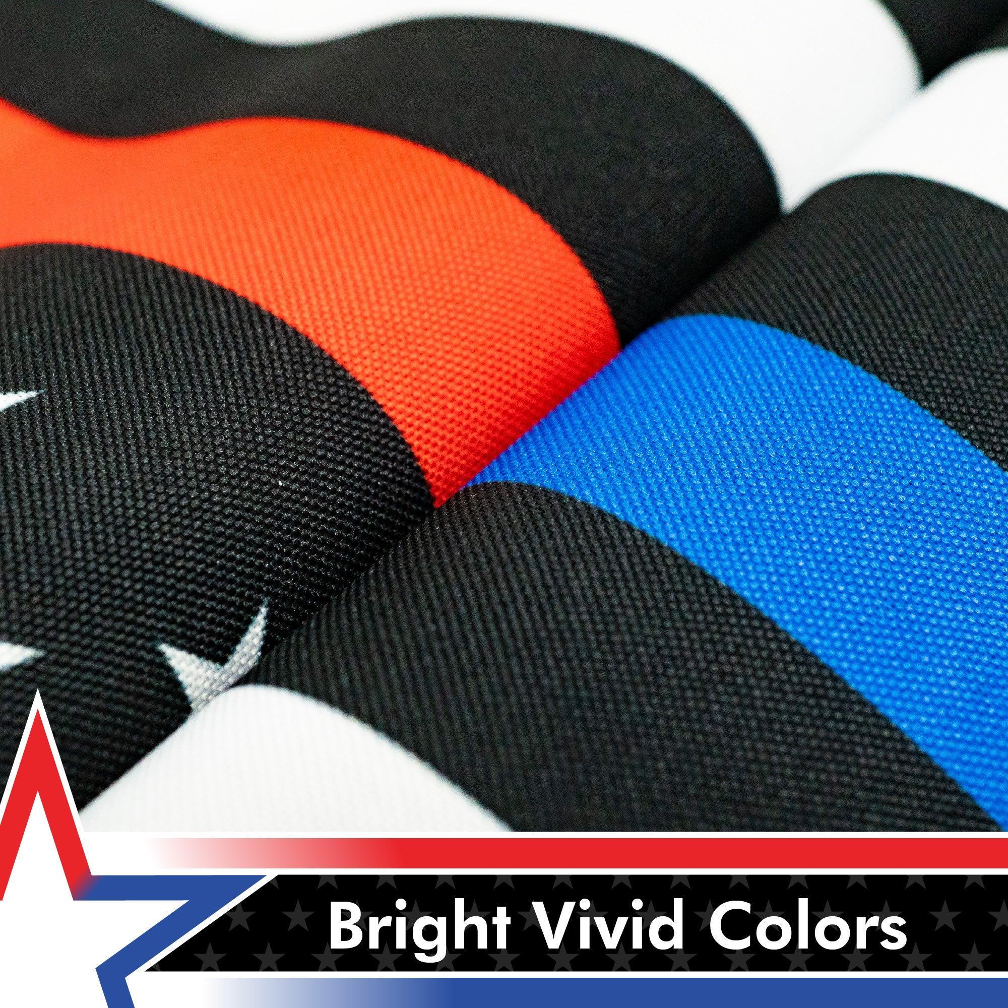 G128 Thin Blue Line Police & Thin Red Line Firefighter American Flag Garden Flag | 12x18 Inch | Printed 150D Polyester - Honoring Law Enforcement Officers First Responder Outdoor Flag G128