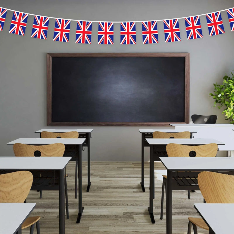 G128 United Kingdom UK Bunting Banner | Flag 8.2 x 5.5 Inch, Full String 33 Feet | Printed 150D Polyester, Decorations For Bar, School, Festival Events Celebration G128