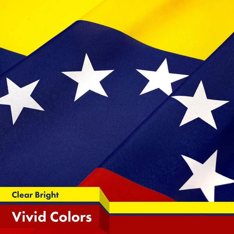 G128 Venezuela Venezuelan Flag | 3x5 feet | Printed 150D - Indoor/Outdoor, Vibrant Colors, Brass Grommets, Quality Polyester, Much Thicker More Durable Than 100D 75D Polyester G128