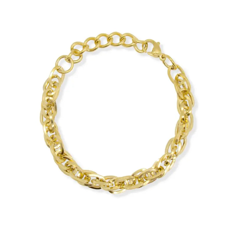GEMMA GOLD CHUKY ROPE CHAIN BRACELET Mai Desiree