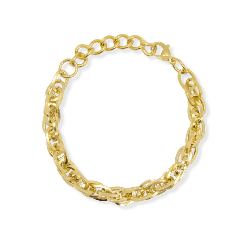 GEMMA GOLD CHUKY ROPE CHAIN BRACELET Mai Desiree