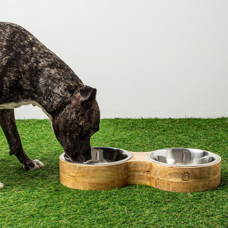 GF Pet Wood & Metal Feeder Double Diner GF Pet