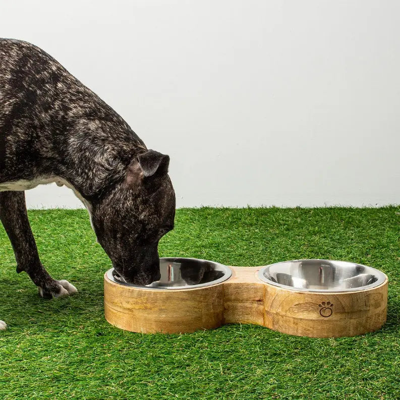 GF Pet Wood & Metal Feeder Double Diner GF Pet