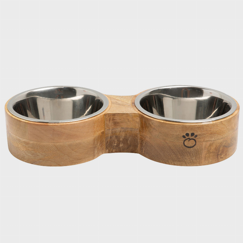 GF Pet Wood & Metal Feeder Double Diner GF Pet