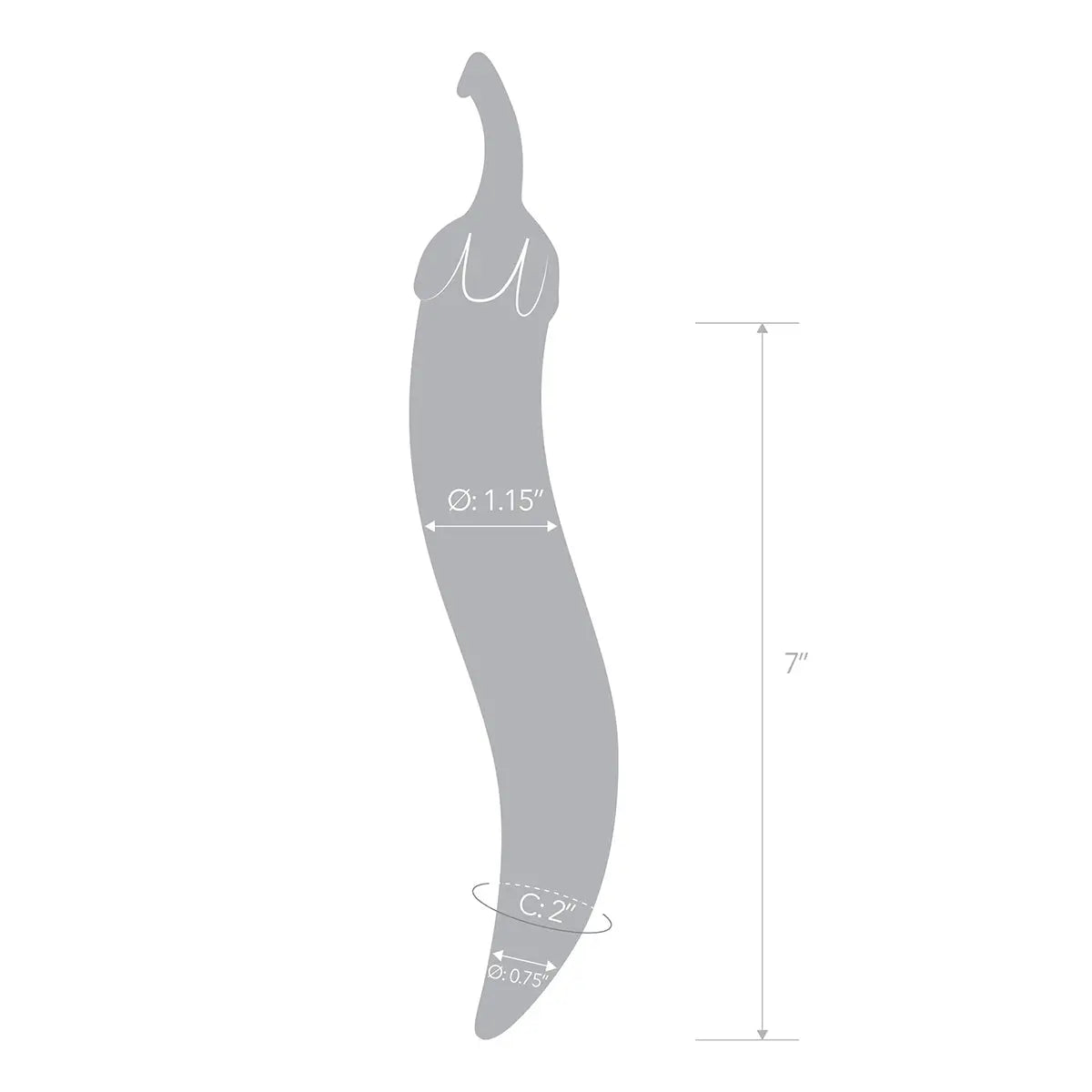 GLAS Chili Pepper Dil 8.25" Glas