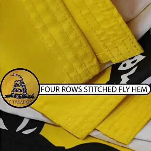 Gadsden (Dont Tread On Me) Flag 150D Printed Polyester 3x5 Ft - Double Sided 3ply G128