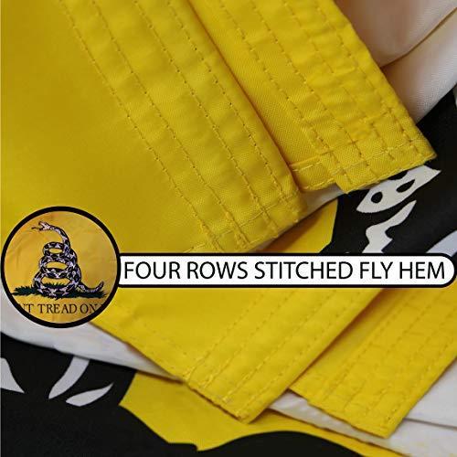 Gadsden (Dont Tread On Me) Flag 150D Printed Polyester 3x5 Ft - Double Sided 3ply G128