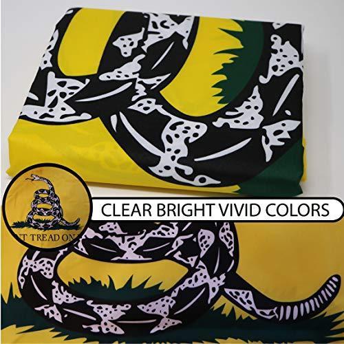 Gadsden (Dont Tread On Me) Flag 150D Printed Polyester 3x5 Ft - Double Sided 3ply G128