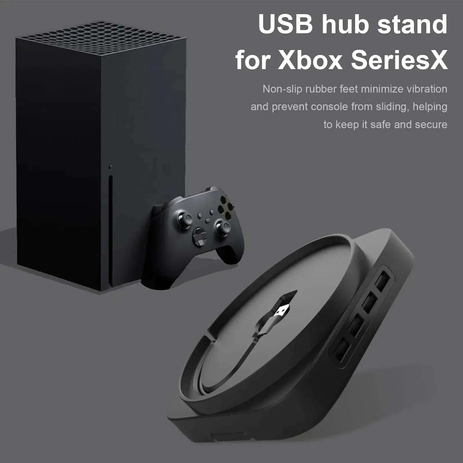 Game-Console-Vertical-Bracket-Stand-Holder-Game-Player-Dock-Base-Bracket-Black-Plastic-For-Xbox-Series-X-Game-Host-Accessories-GreatEagleInc-334201250
