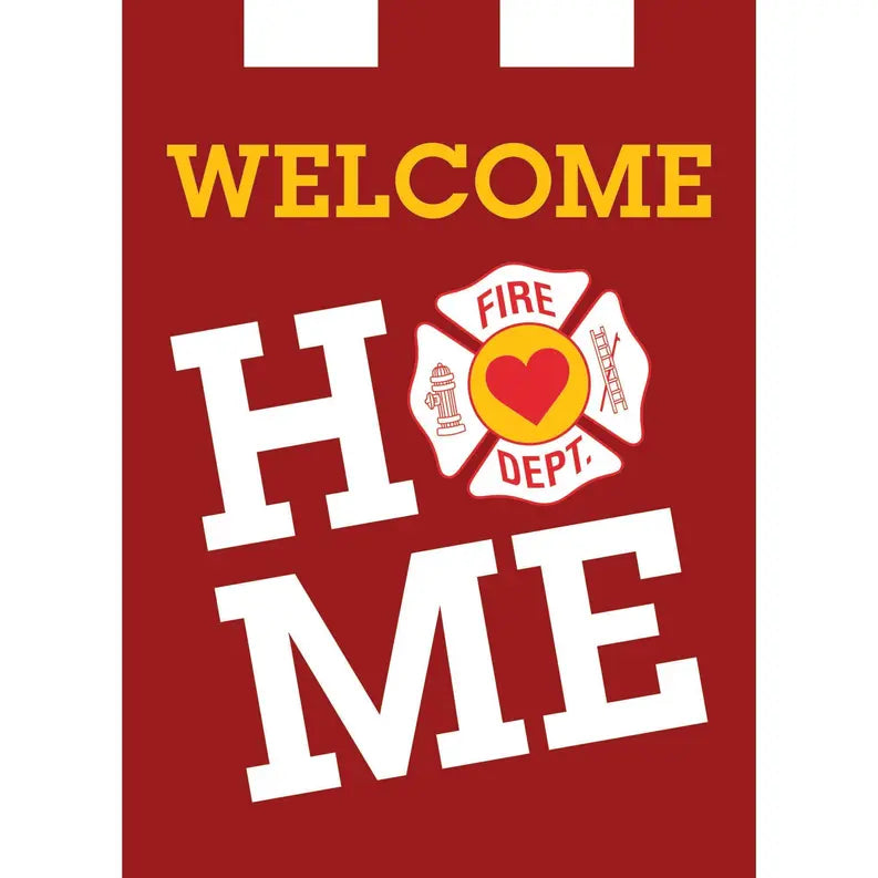 Garden Fire Fighter Welcome Flag Dicksons Inc