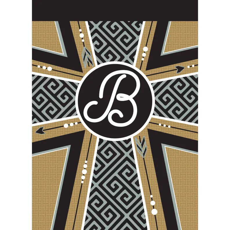 Garden Monogram B Cross Blap Flag Dicksons Inc