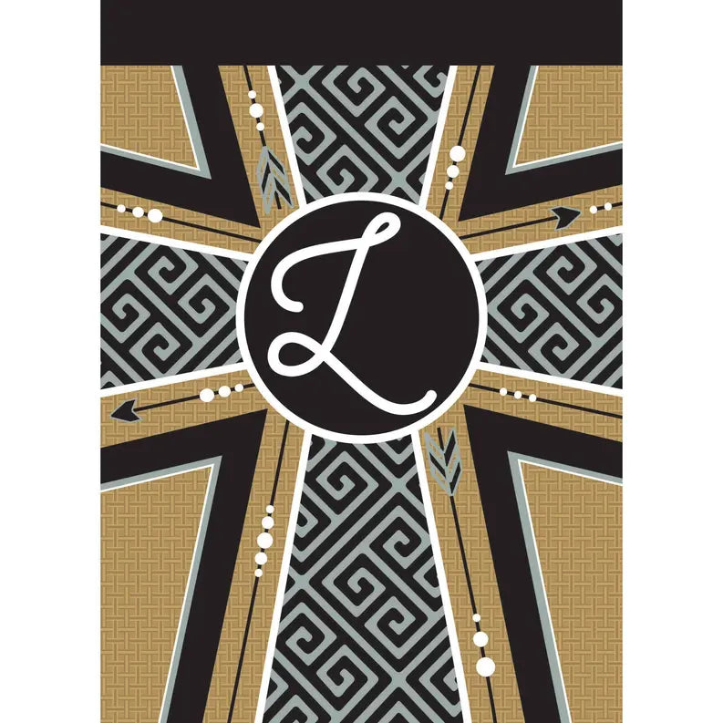 Garden Monogram L Cross Blap Flag Dicksons Inc