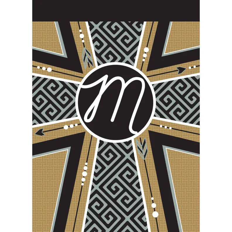 Garden Monogram M Cross Blap Flag Dicksons Inc