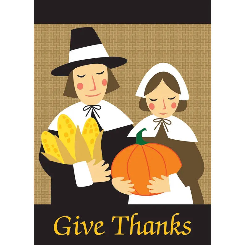 Garden Pilgrims Give Thanks Flag Dicksons Inc