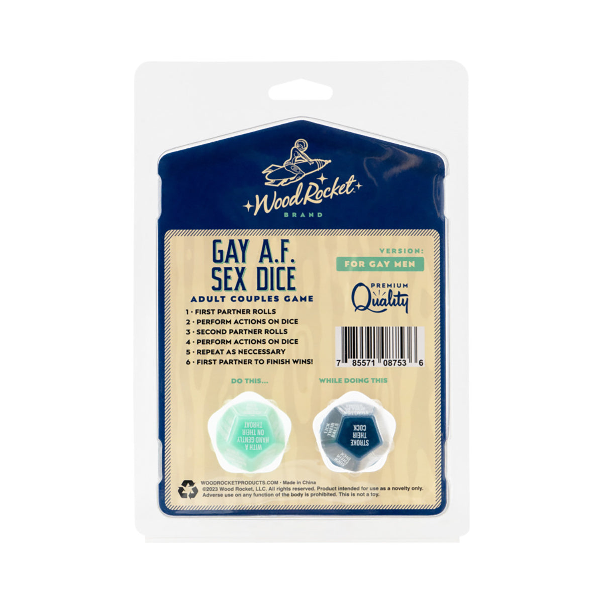 Gay AF Sex Dice: Gay Men Wood Rocket