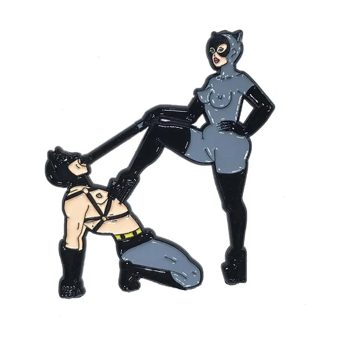 Geeky & Kinky Cat and Bat Pin - GreatEagleInc