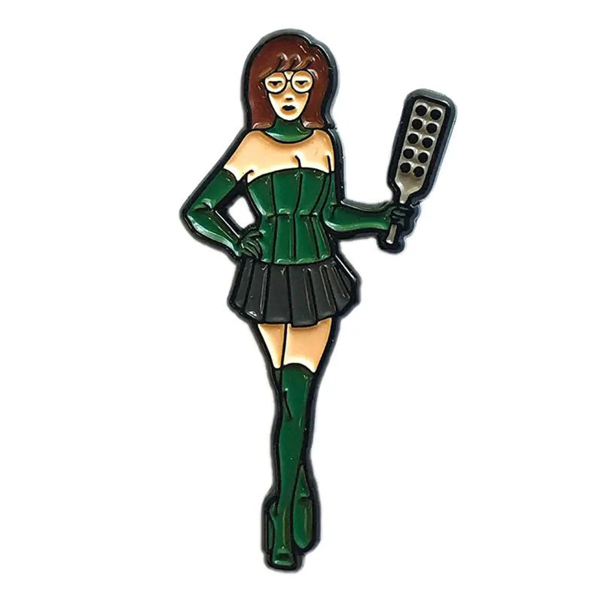 Geeky & Kinky Mistress D Paddle Pin Geeky & Kinky