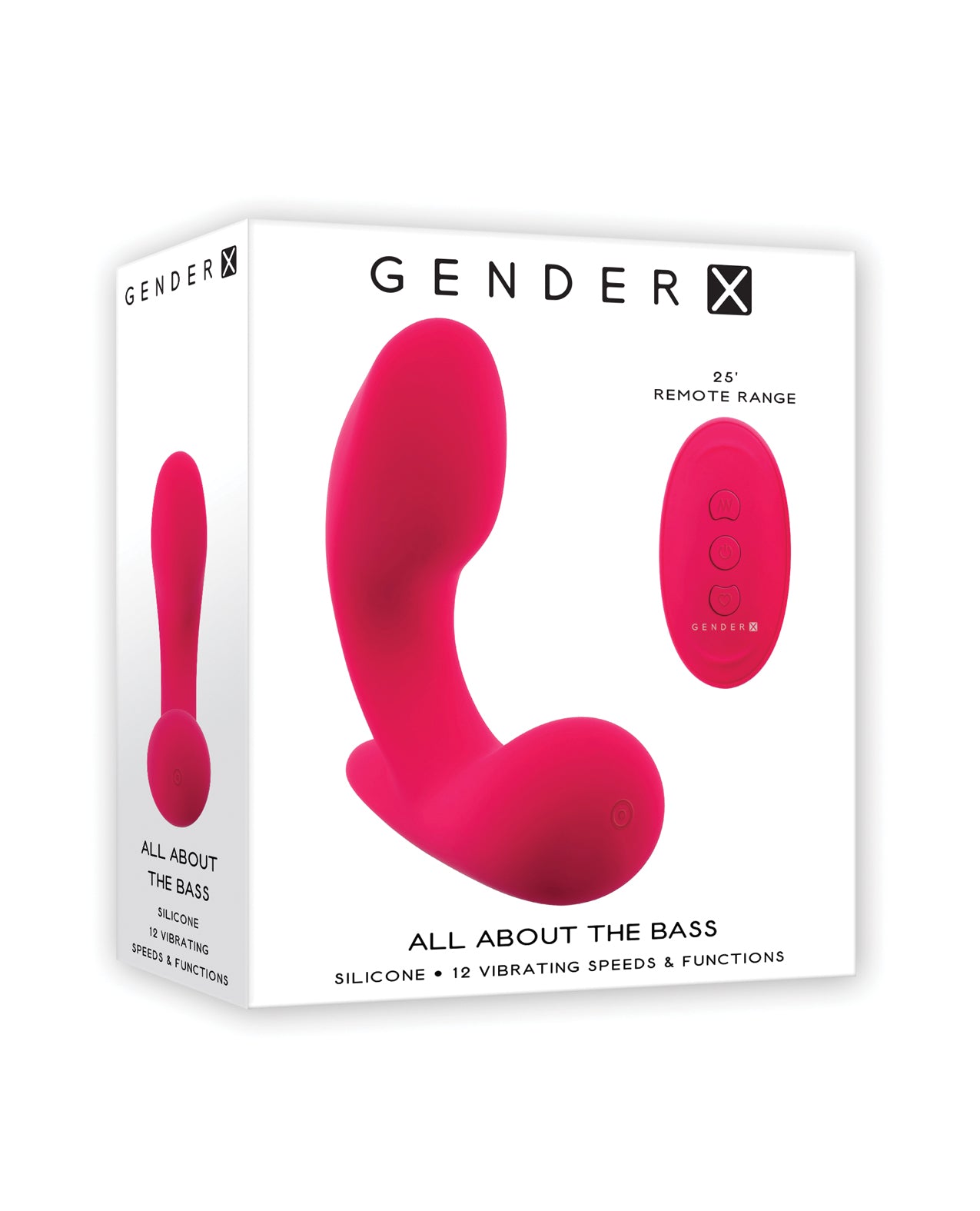Gender X All About the Bass Curved Stimulator w/Remote Control - Pink Evolved Novelties INC