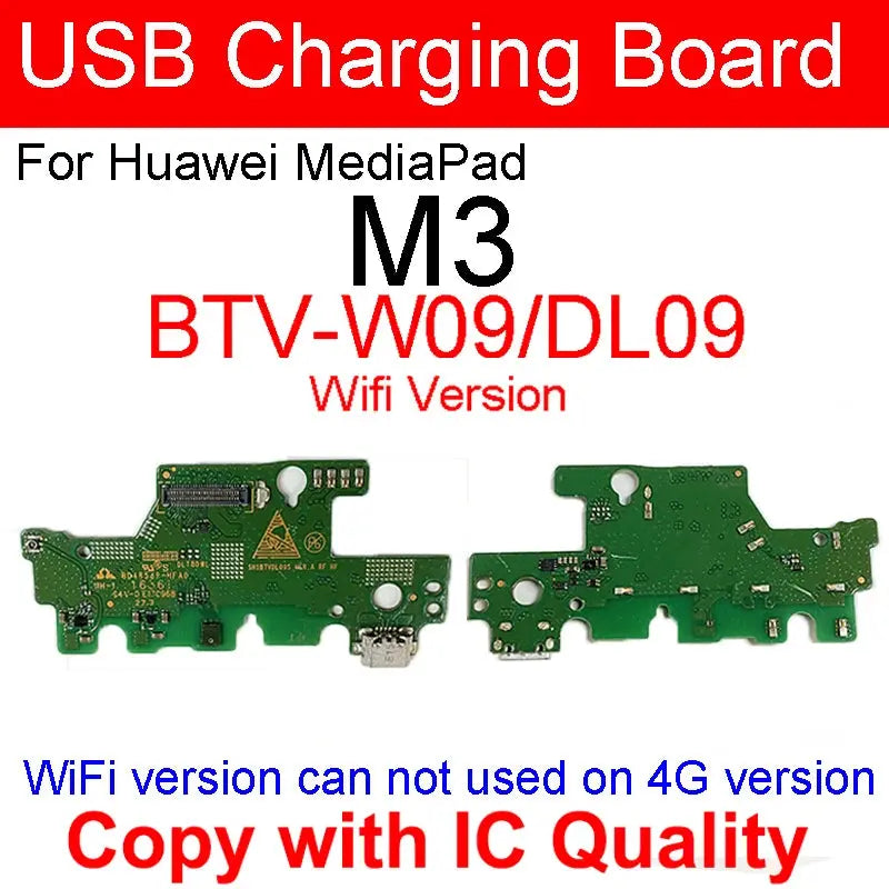 Genuine USB Charging Jack Dock Board For Huawei MediaPad M3 BTV-W09 BTV-DL09 8.4in Charger Port Connector Flex Cable Parts GreatEagleInc