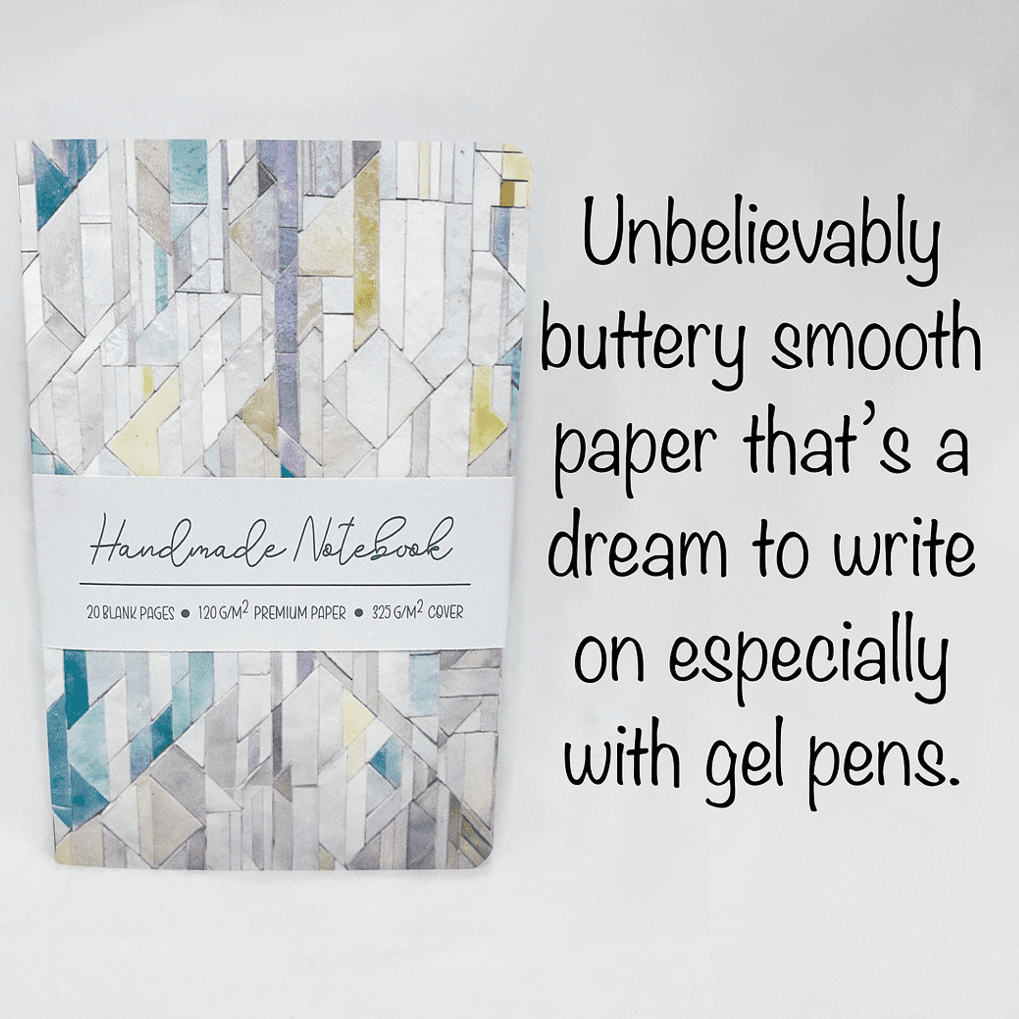 Geometric Tiles - Style 1 - Premium Paper A5-ish size Notebook Art by Erica H