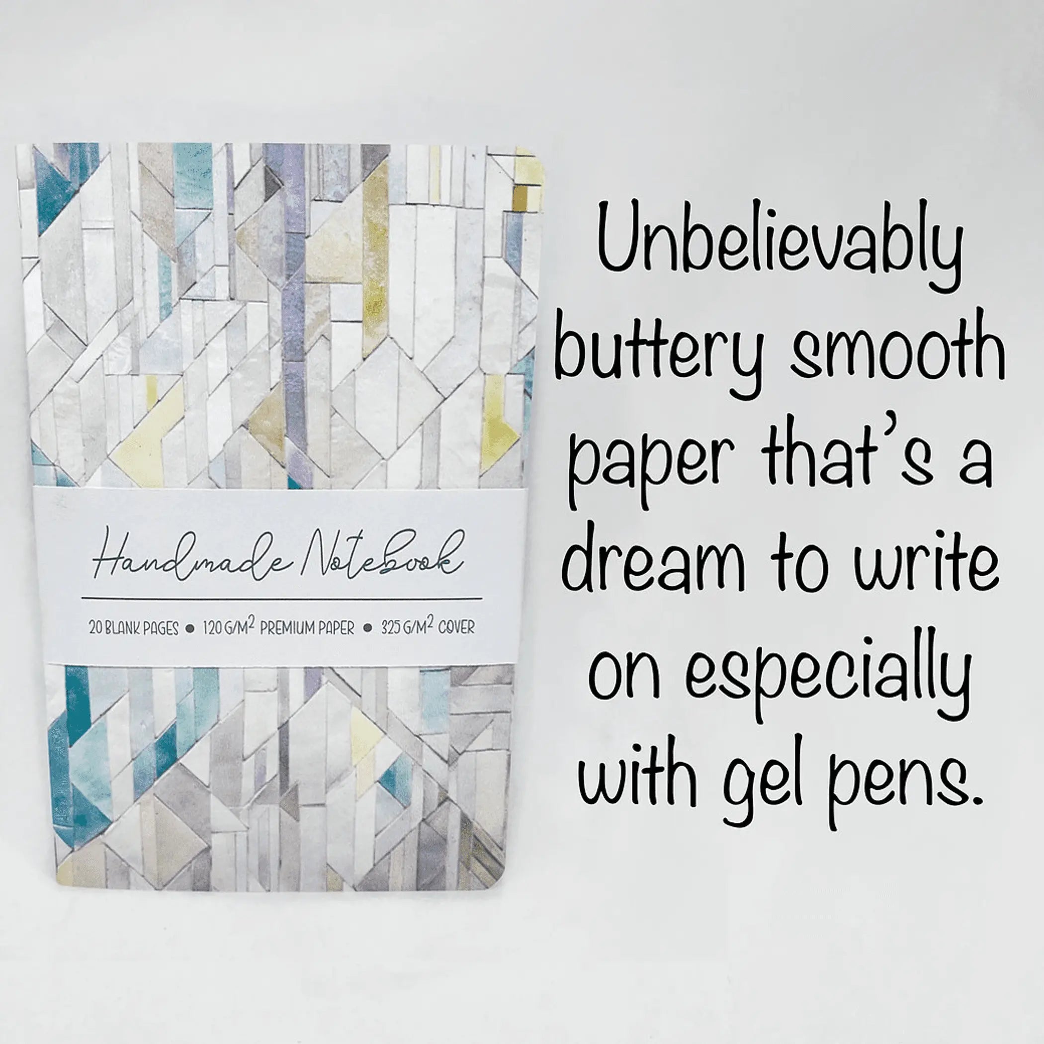 Geometric Tiles - Style 1 - Premium Paper A5-ish size Notebook Art by Erica H