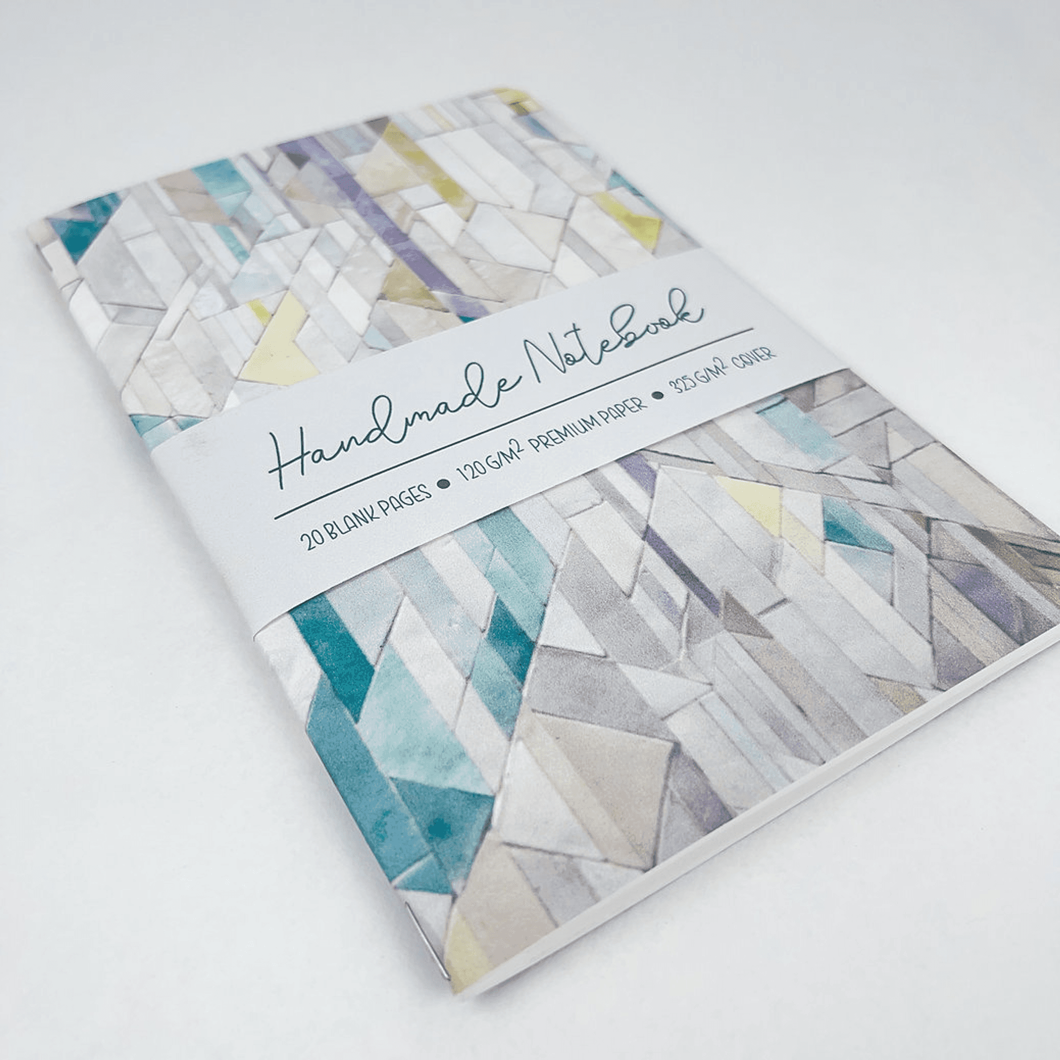 Geometric Tiles - Style 1 - Premium Paper A5-ish size Notebook Art by Erica H