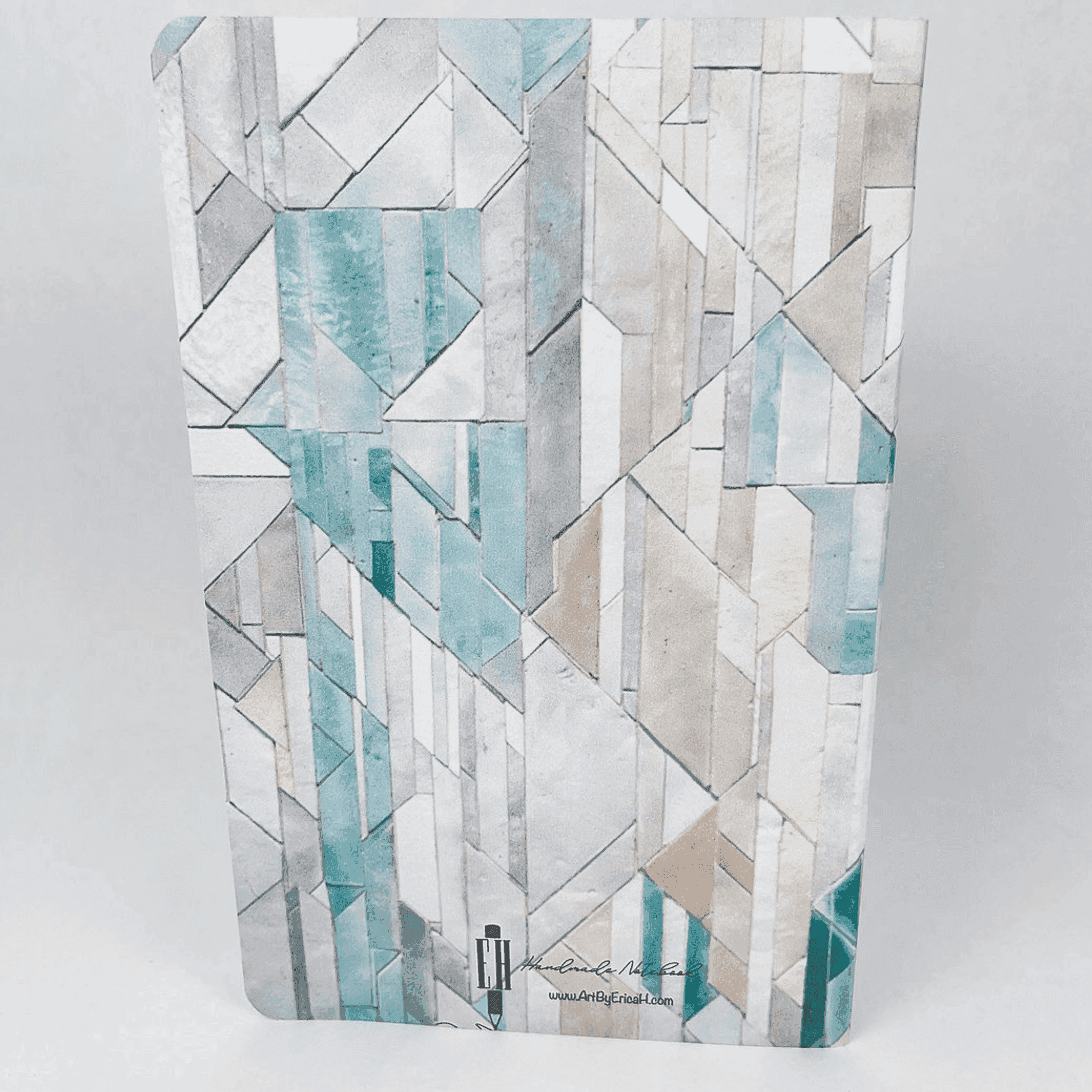 Geometric Tiles - Style 1 - Premium Paper A5-ish size Notebook Art by Erica H