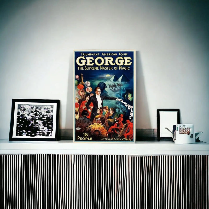 George The Supreme Master Vintage Magic Unframed Print Wall Art - GreatEagleInc