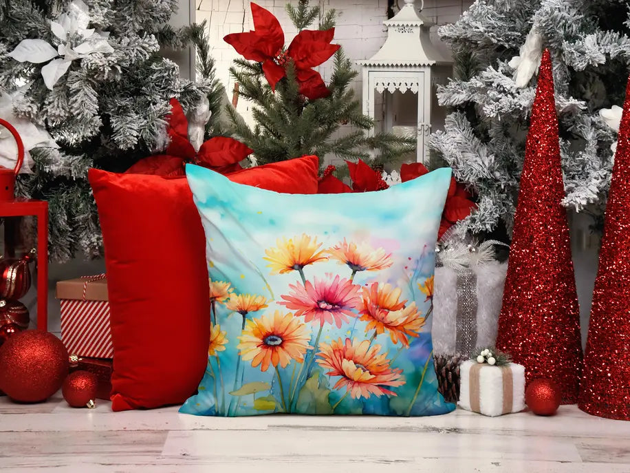 Gerbera Daisies in Watercolor Pair of Pot Holders Caroline's Treasures