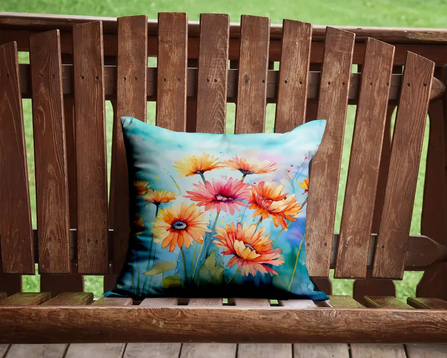 Gerbera Daisies in Watercolor Pair of Pot Holders Caroline's Treasures