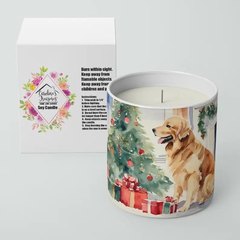 German Shepherd Cozy Christmas Decorative Soy Candle Caroline's Treasures