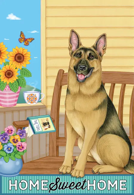 German Shepherd - Tomoyo Pitcher Home Sweet Home Garden Flag Best of Breed