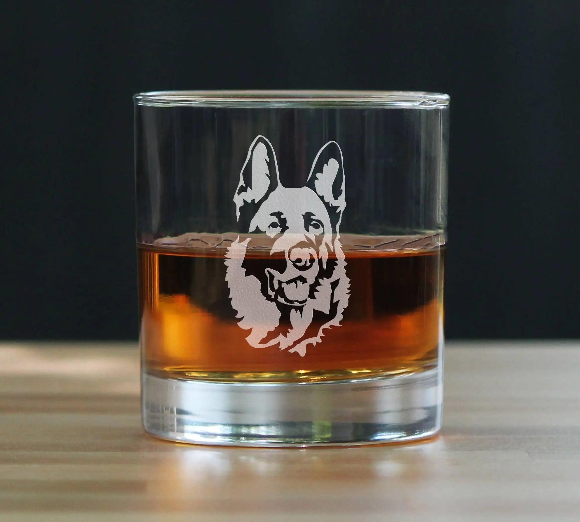 German Shepherd Whiskey Rocks Glass - Dog Gifts Bevvee