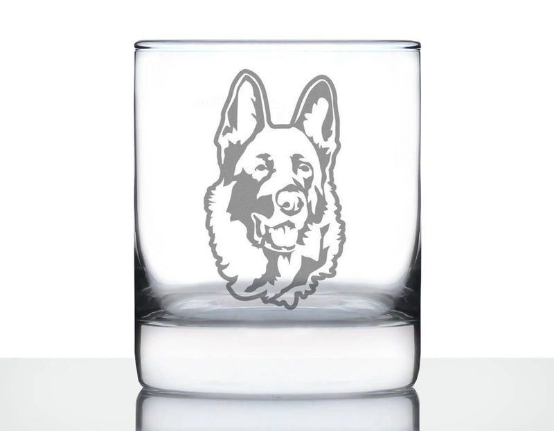 German Shepherd Whiskey Rocks Glass - Dog Gifts Bevvee