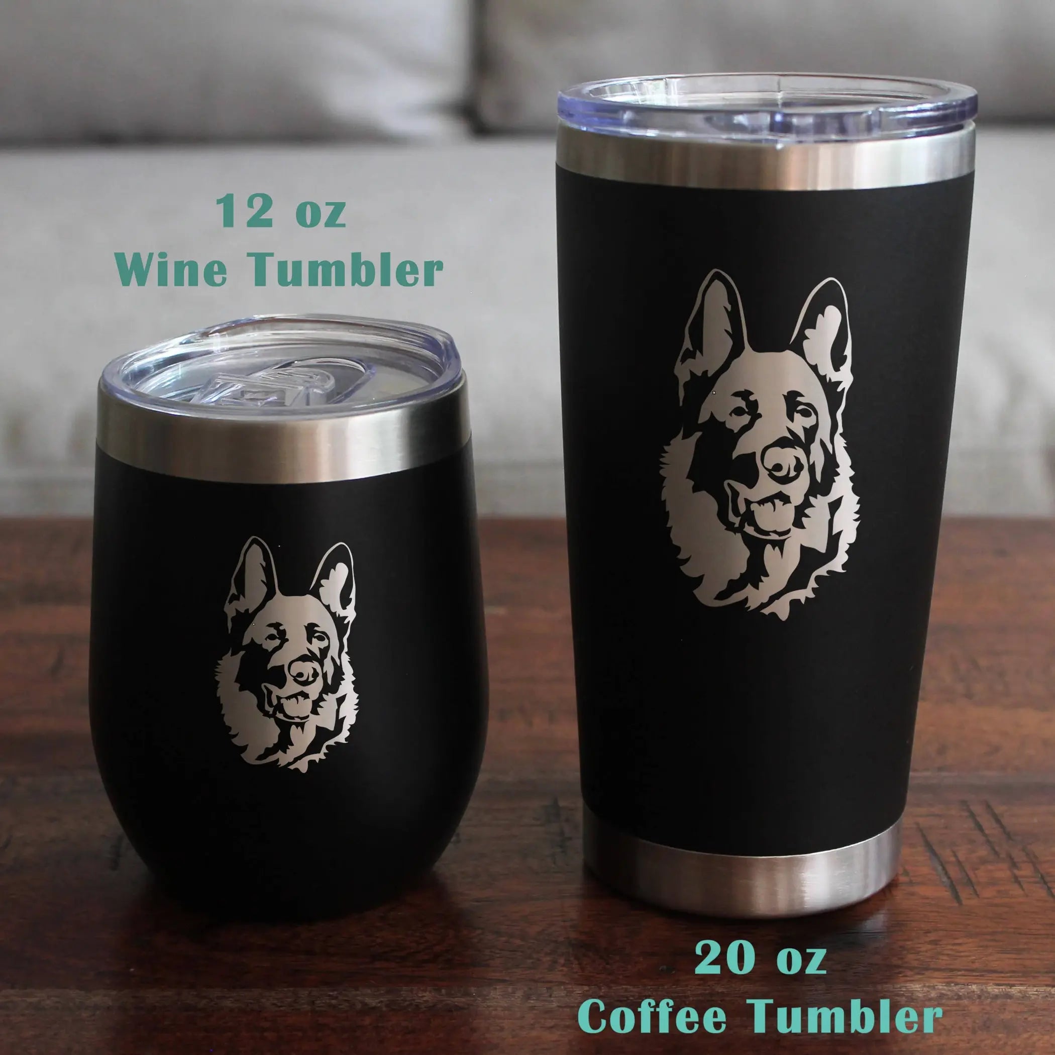 German Shepherd Whiskey Rocks Glass - Dog Gifts Bevvee
