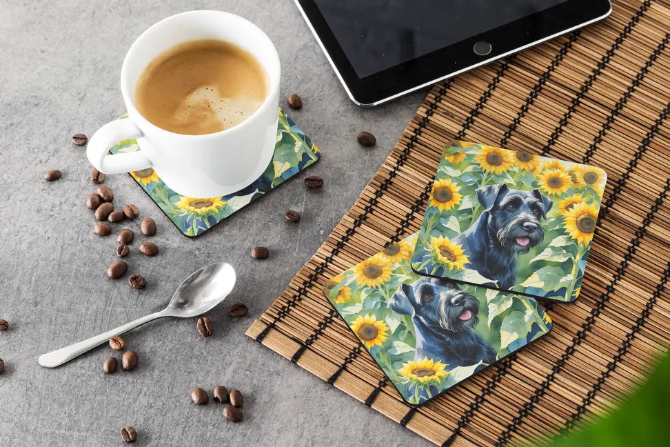 German Shepherd in Sunflowers Pair of Pot Holders Caroline's Treasures