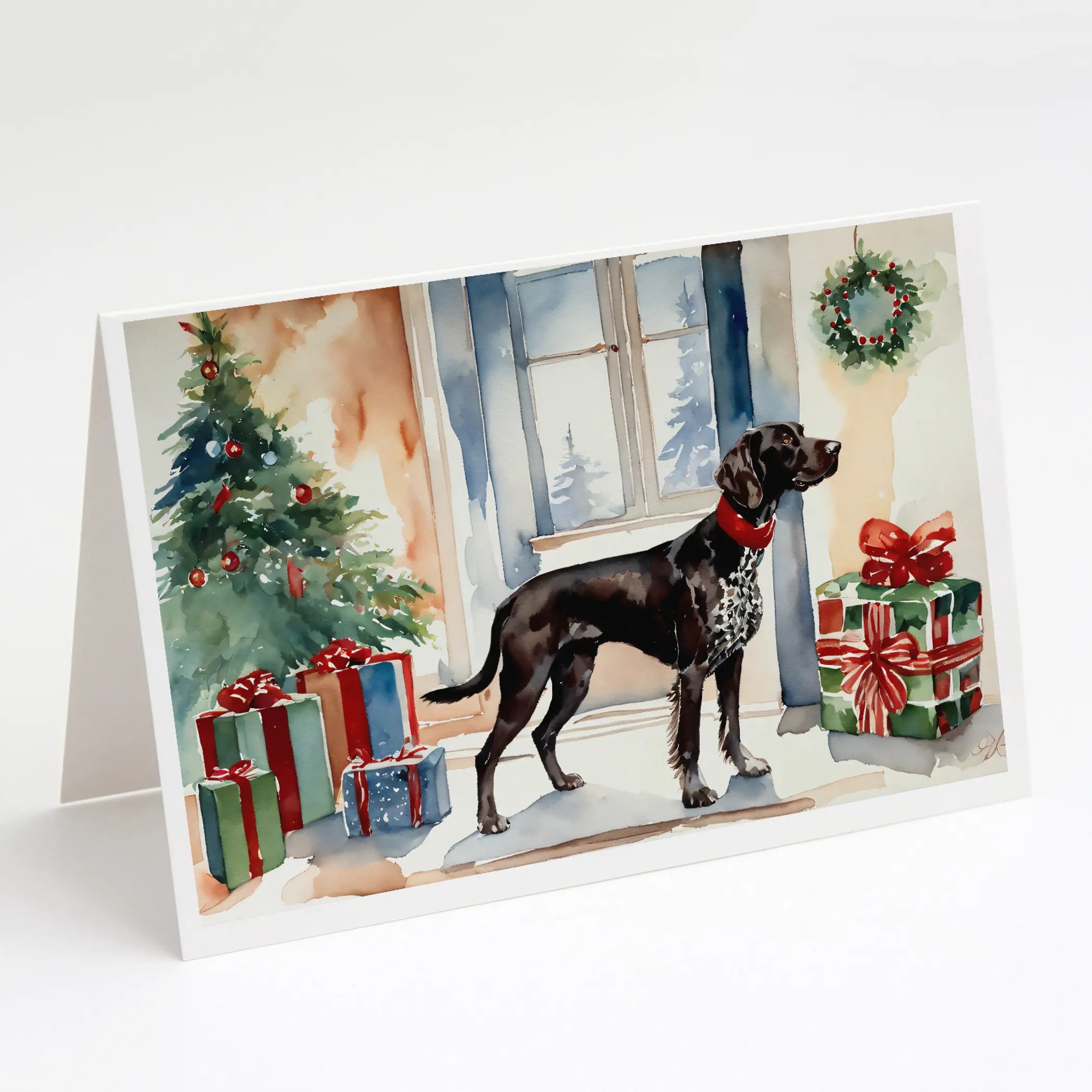 German Shorthaired Pointer Cozy Christmas Greeting Cards Pack of 8 Caroline's Treasures
