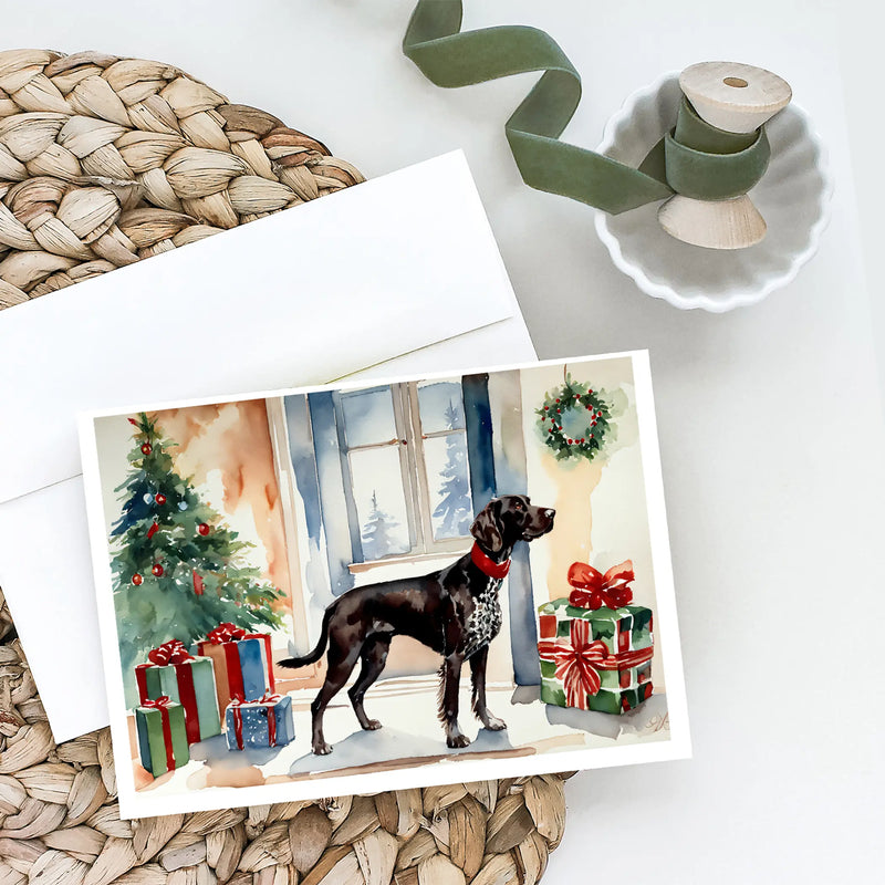 German Shorthaired Pointer Cozy Christmas Greeting Cards Pack of 8 Caroline's Treasures